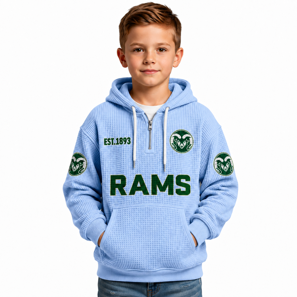 Los Angeles Rams Football Quarter Zip Kids Hoodie