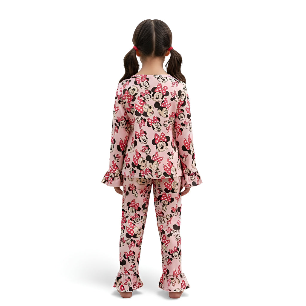 Kids Cartoon Minnie Printed Pajama Set