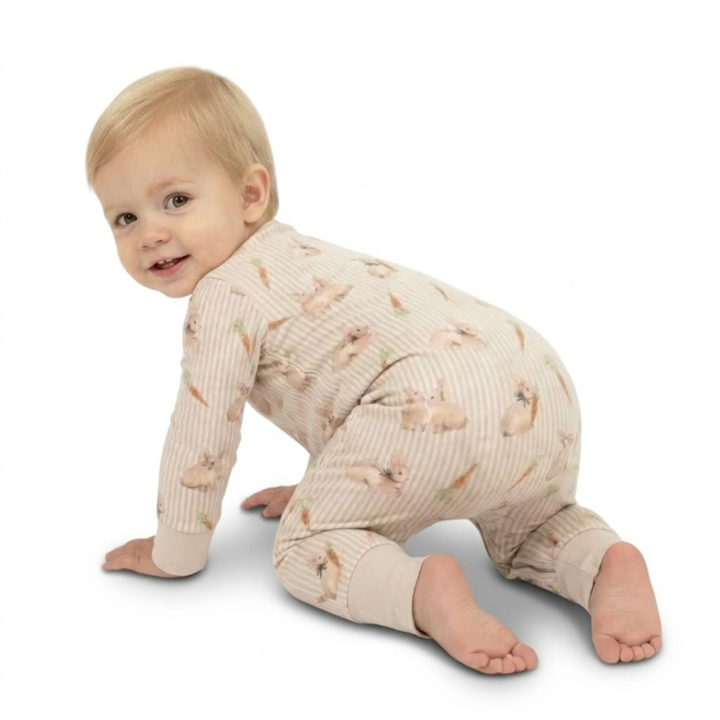 Kids Lightweight Bamboo Pajama Set With Zipper