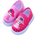 Toddler Girls Polka Dot Canvas Slip On Sneakers