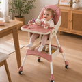 Babies And Toddlers Portable Multi Functional High Chair Lock Wheels