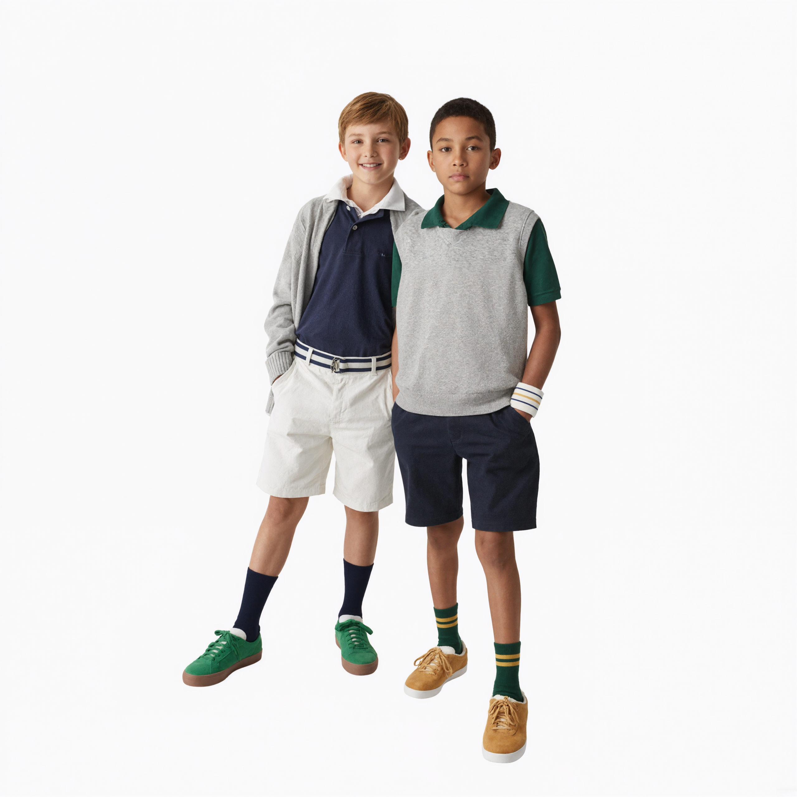 Pack Of 6 Boys Stretch Chino Shorts