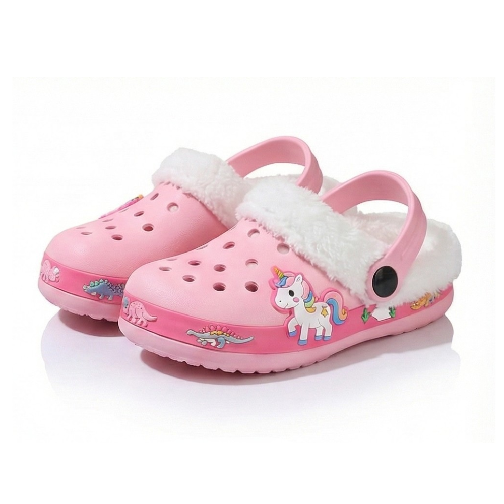 Kids Comfort Lined Adjustable Strap Clogs