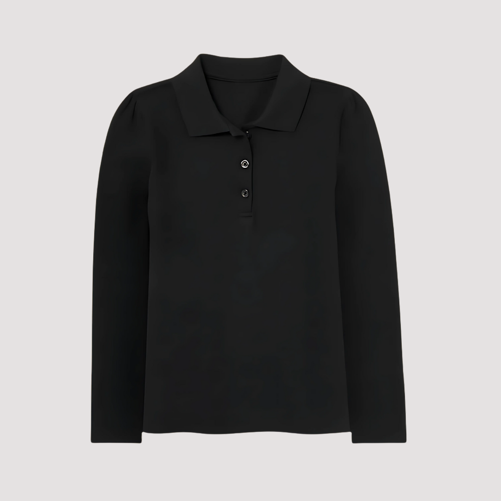 Girls Long Sleeve Pique Polo