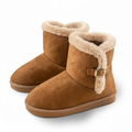 Kids Faux Suede Winter Snow Boots With Non Slip Sole