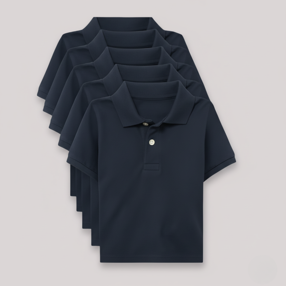 Pack of 5 Baby and Toddler Boys Short Sleeve Polo Shirt