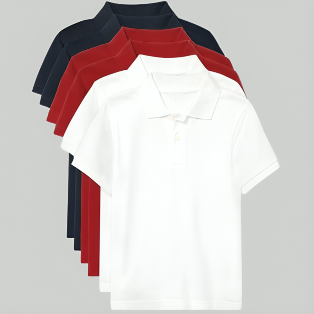 Pack Of 6 Baby And Toddler Boys Short Sleeve Polo Shirt