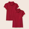 Girls Pack Of 2 Uniform Pique Polo