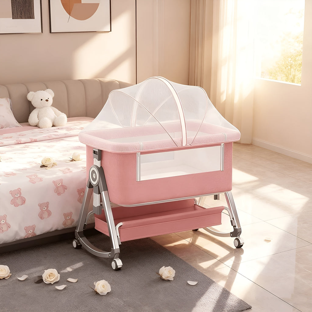 Newborn Portable Baby Bassinet And Bedside Sleeper With Rocking Mode