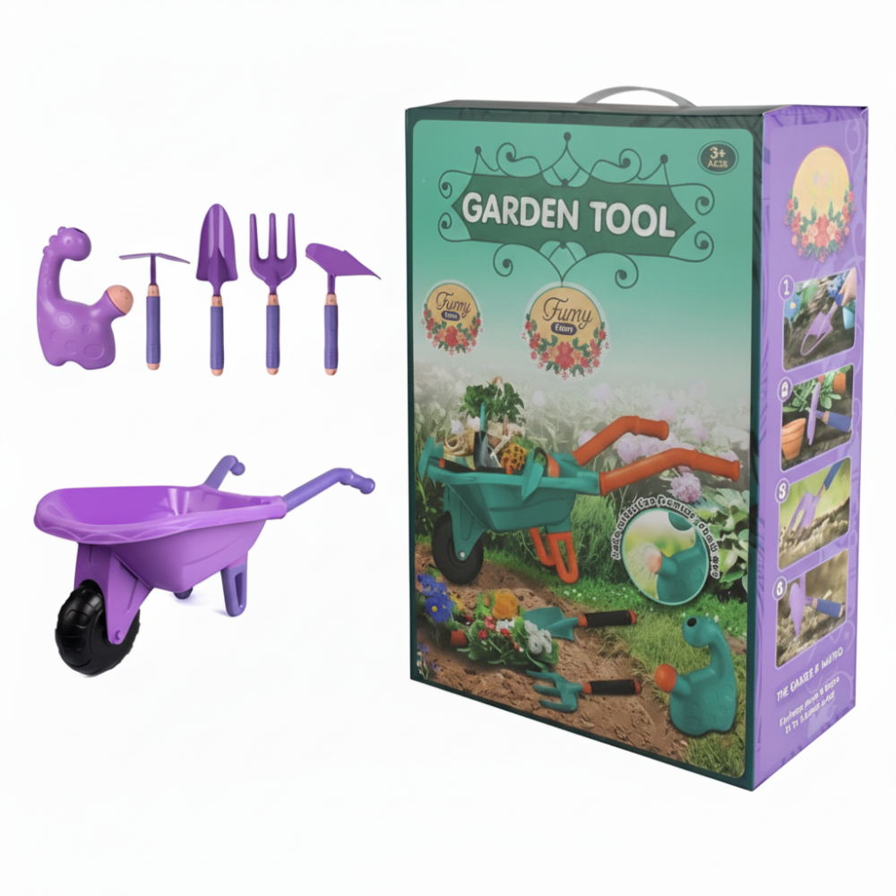 Kids Gardening Set With Wheelbarrow And Tools