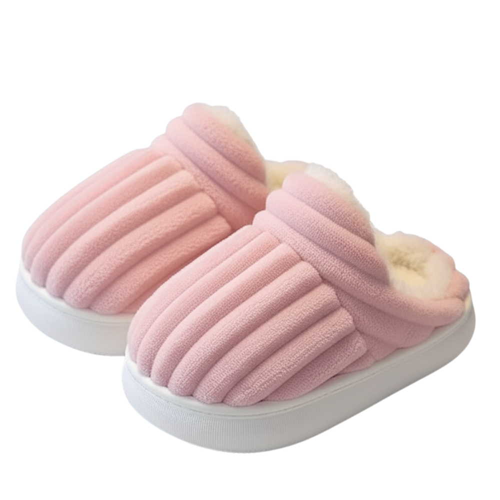 Kids Winter Warm Fleece Lined Slippers