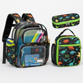 Kids Clear Backpack Lunch Bag And Pencil Case Set