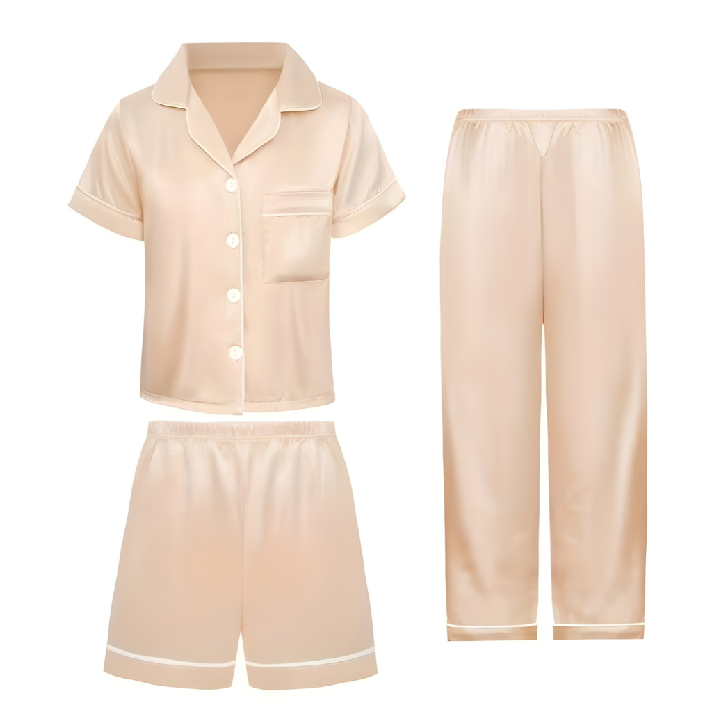 Girls Three Piece Casual Pajama Set