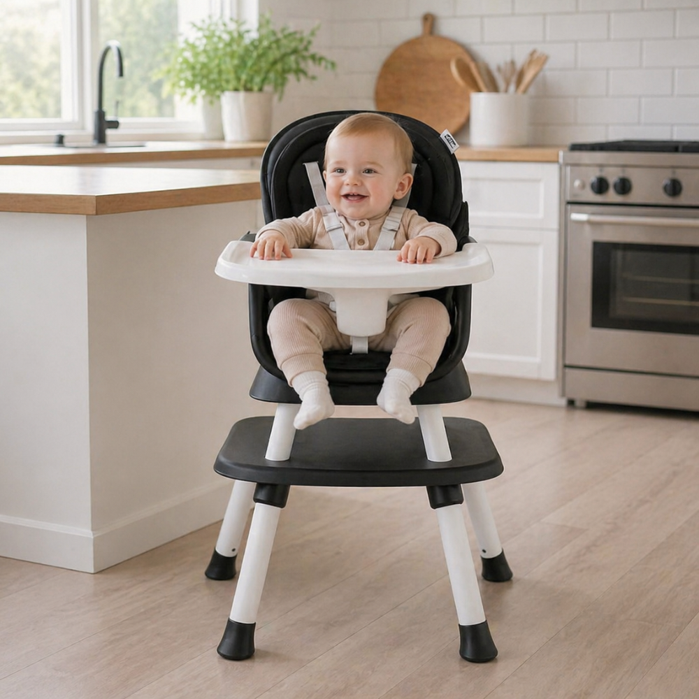 Toddler 8 In 1 High Chair Double Layer Cushions Multifunctional