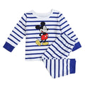 Mickey Mouse Striped Cartoon Print Kids Pajama Set