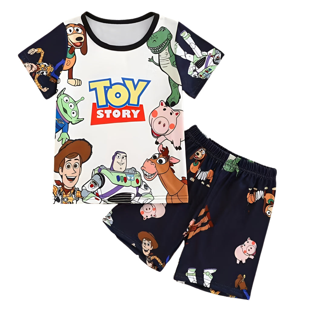 Boys Toy Story Character Print Short Sleeve Pajama Set