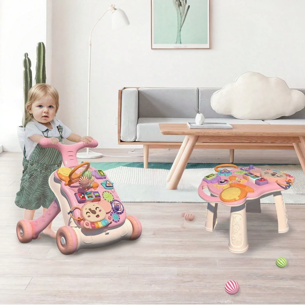 Baby 3 In 1 Learning Walker And Activity Center Push Toy