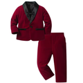 Baby Boys 2 Piece Gentleman Suit Jacket With Bow Tie And Pants Set