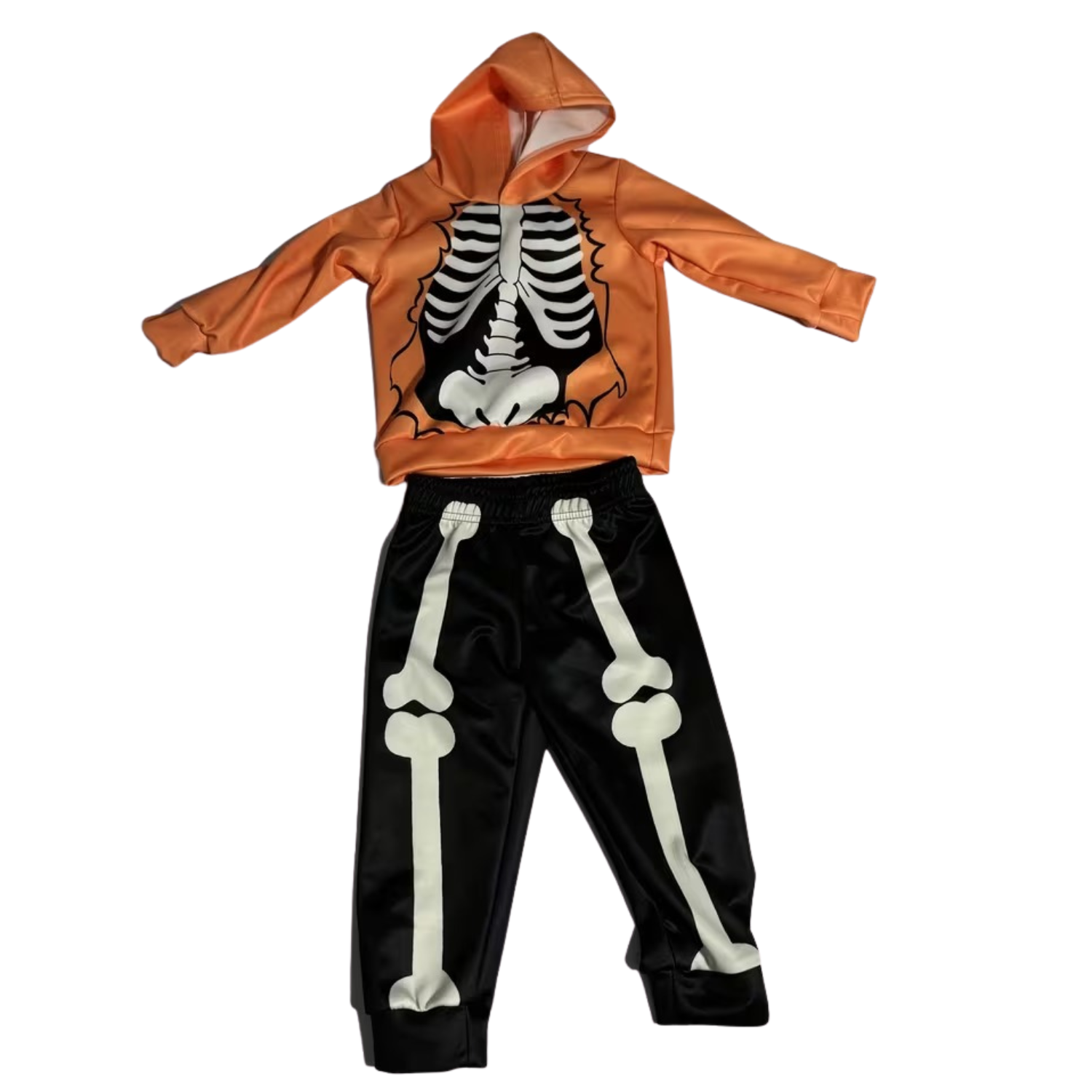Kids Halloween Themed Printed Hoodie And Pant Set