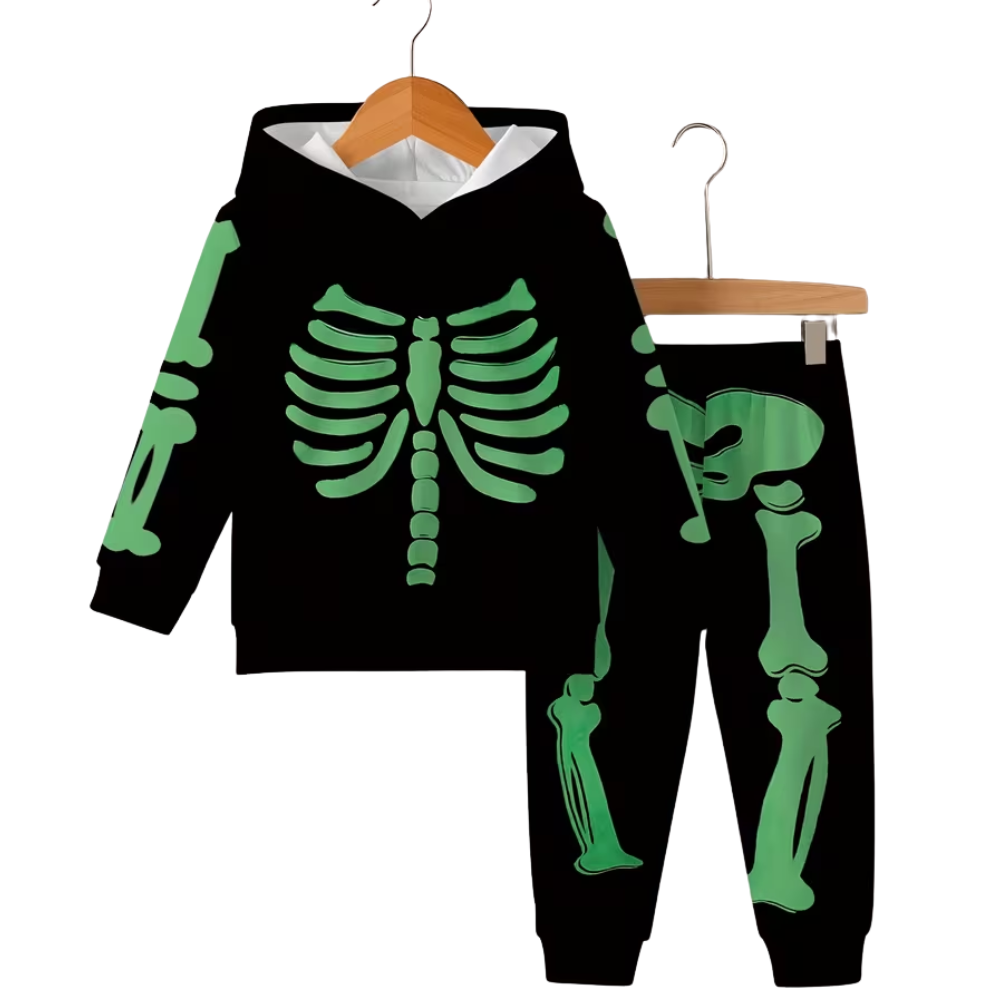 Boys Halloween Themed Hooded Sweatshirt And Pants Set