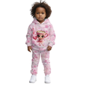 Coffee Printed Pullover Sweatshirt And Pants Set