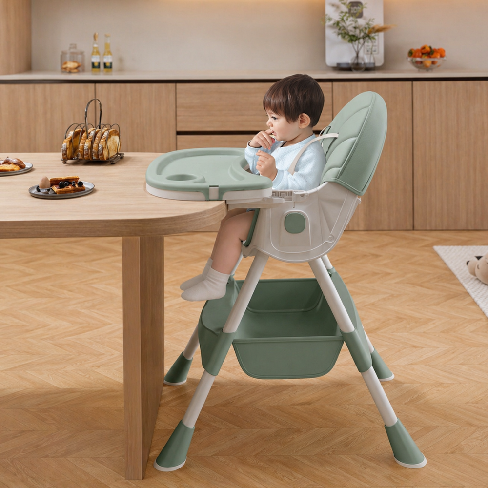 Babies And Toddlers 5 In 1 Convertible High Chair Foldable