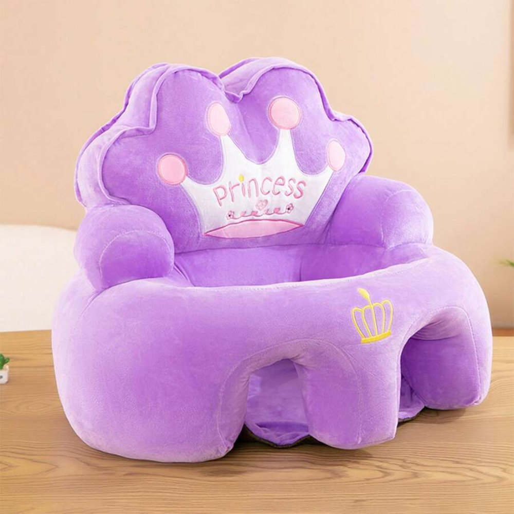 Soft Cushion Baby Sitting Chair With Crown Shaped Backrest