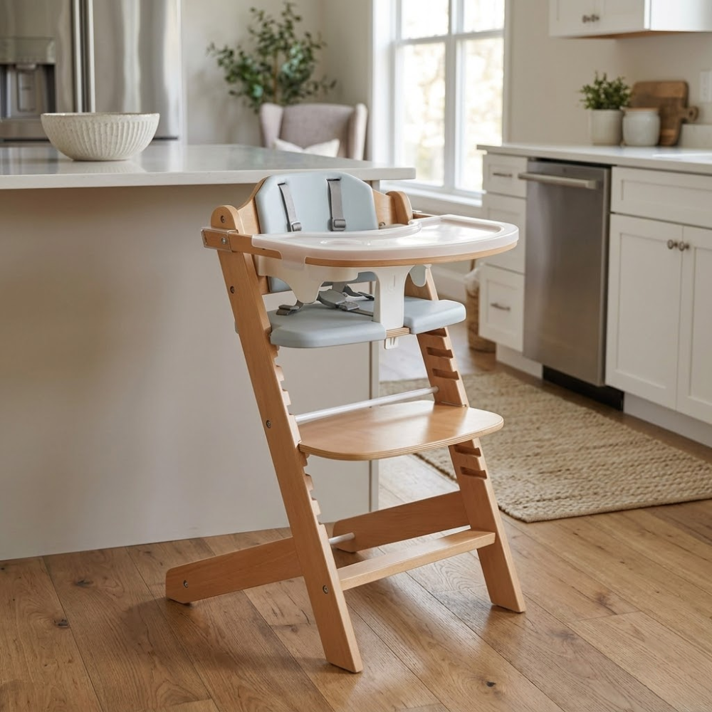 3 In 1 Convertible Baby High Chair With Adjustable Tray