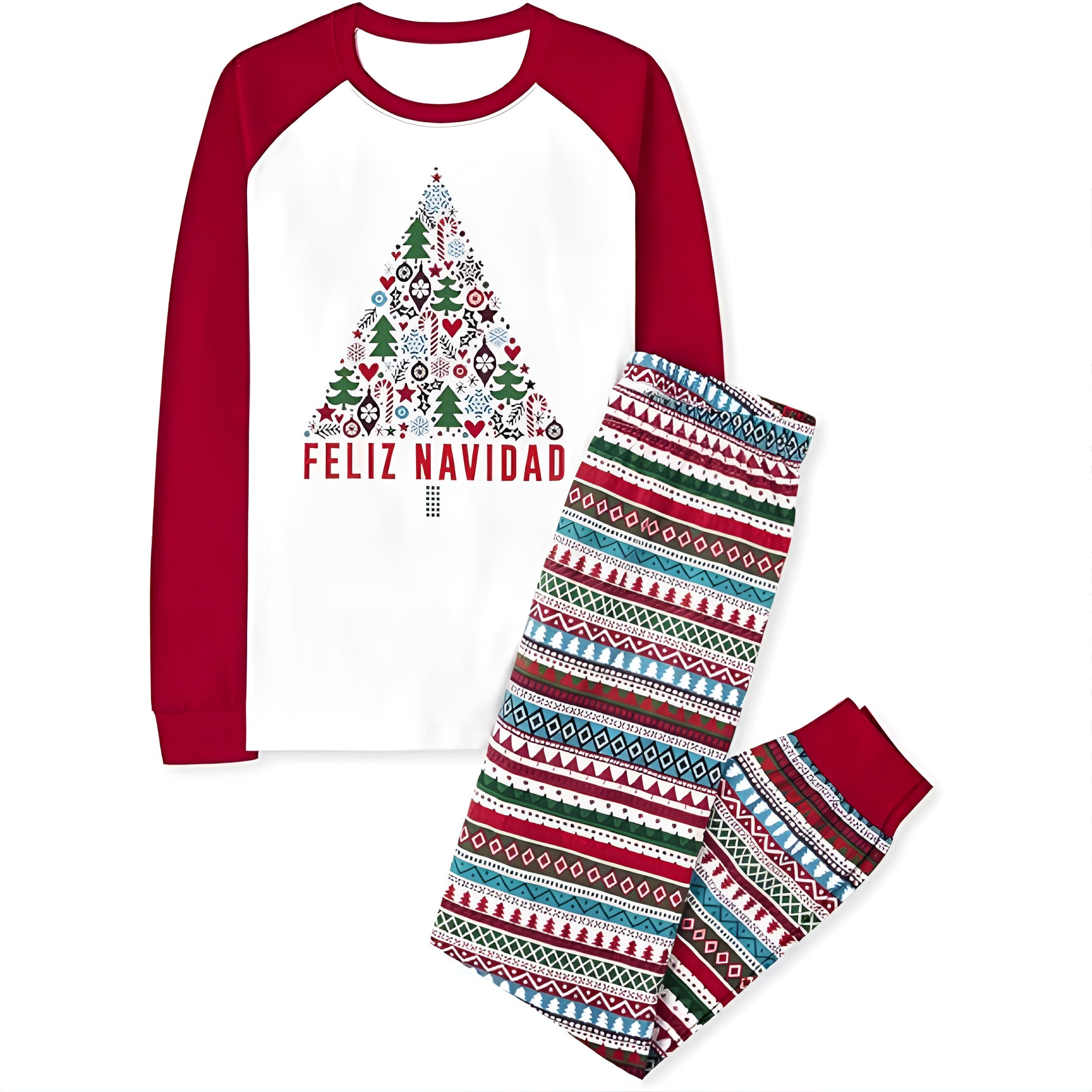 Holiday Print Two Piece Pajama Set