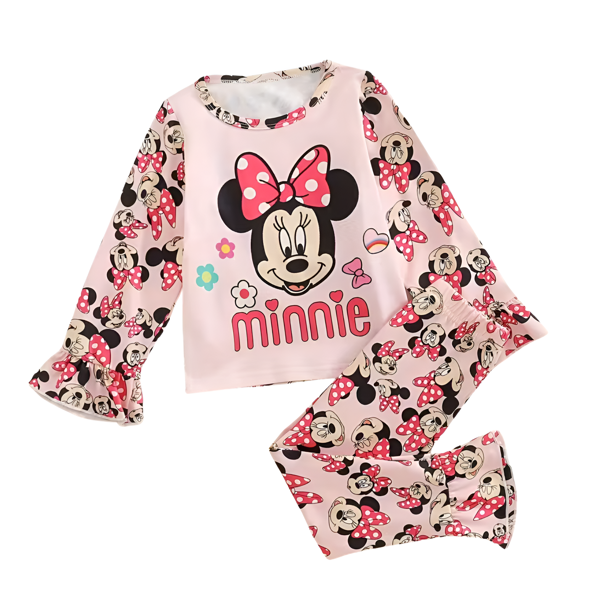 Kids Cartoon Minnie Printed Pajama Set