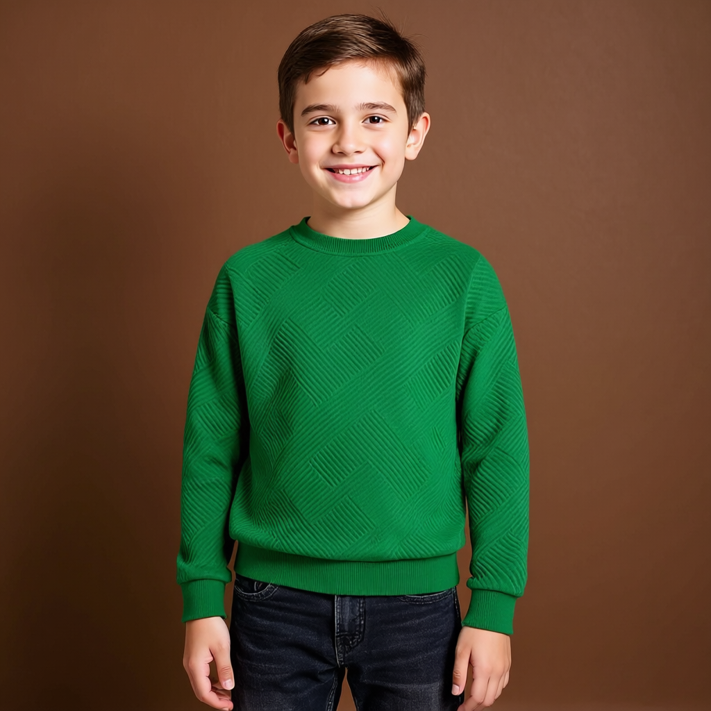 Boys Geometric Pattern Sweatshirts With Long Sleeves