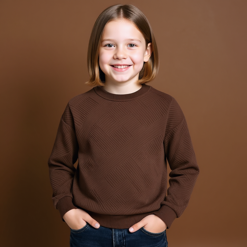 Boys Geometric Pattern Sweatshirts With Long Sleeves