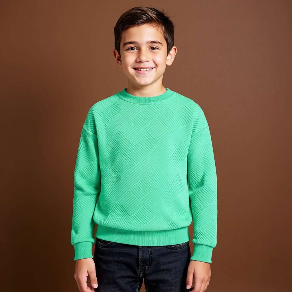 Boys Geometric Pattern Sweatshirts With Long Sleeves