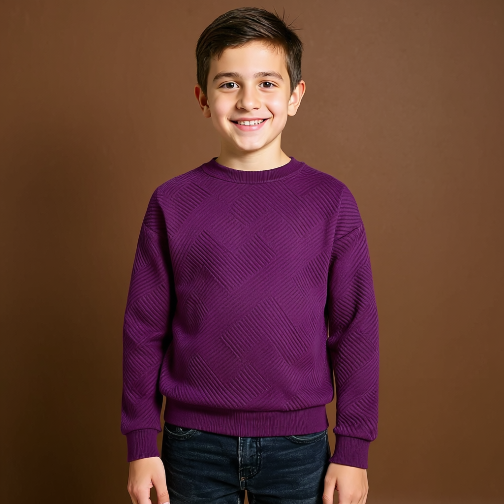 Boys Geometric Pattern Sweatshirts With Long Sleeves