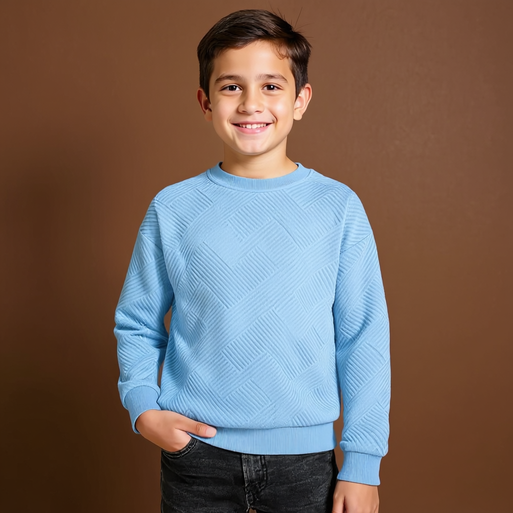 Boys Geometric Pattern Sweatshirts With Long Sleeves