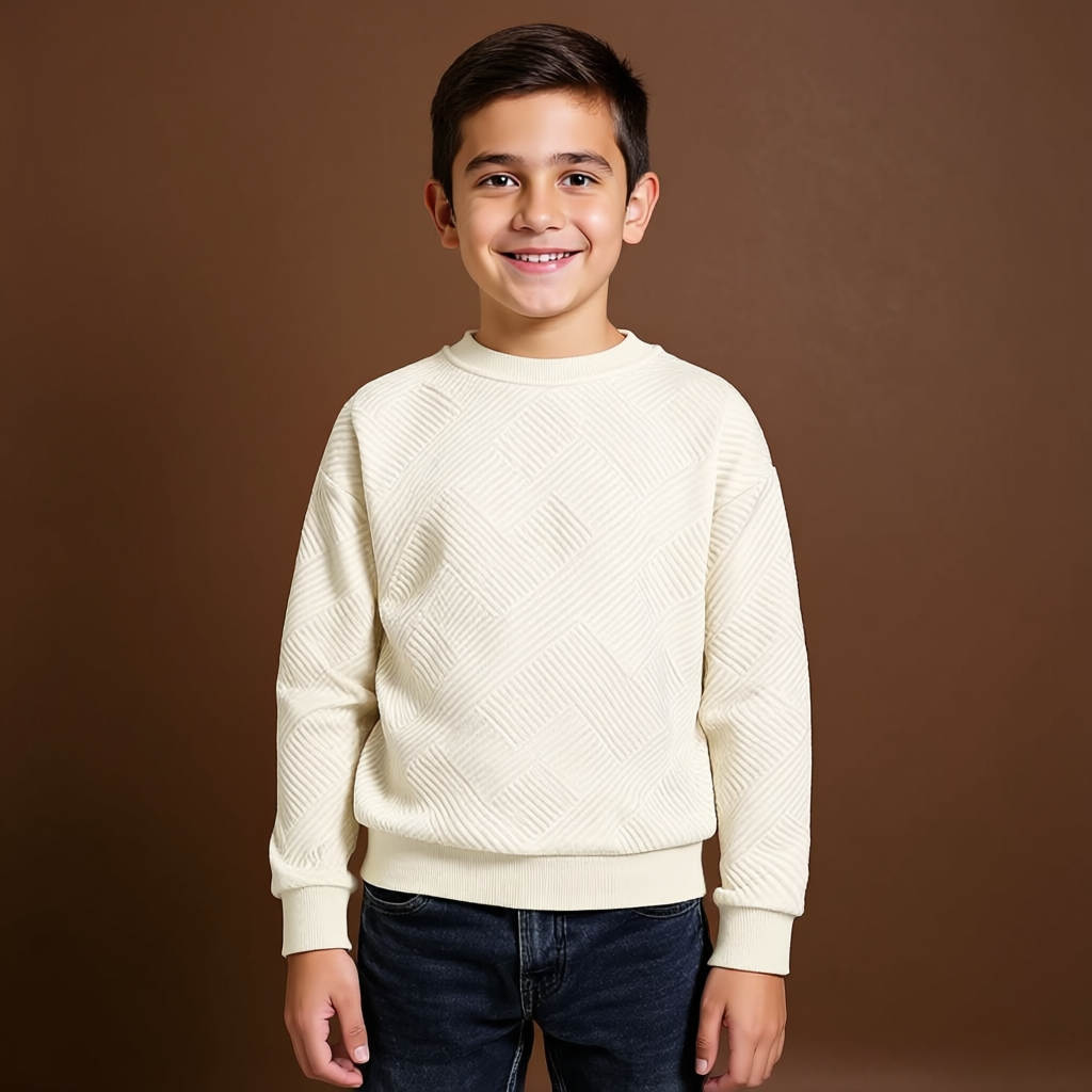 Boys Geometric Pattern Sweatshirts With Long Sleeves