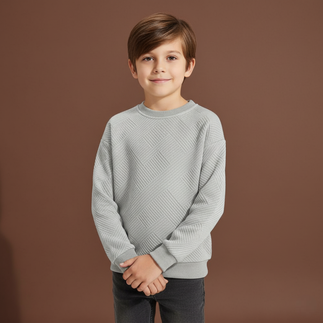 Boys Geometric Pattern Sweatshirts With Long Sleeves