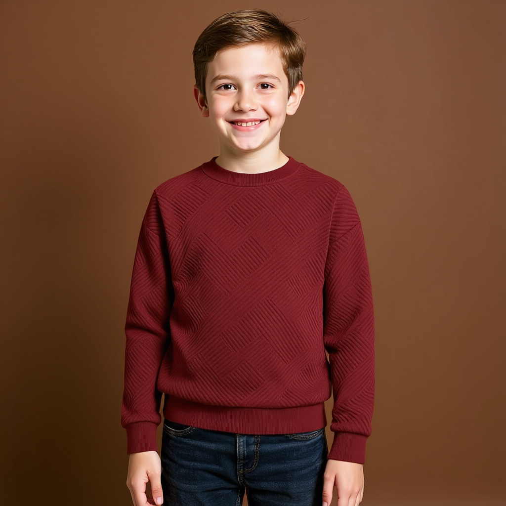 Boys Geometric Pattern Sweatshirts With Long Sleeves