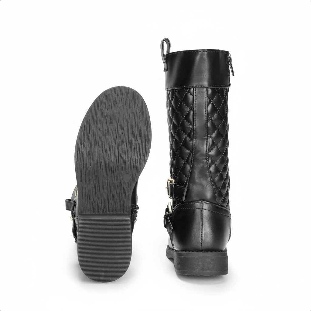 Toddlers Girls Quilted Riding Boots