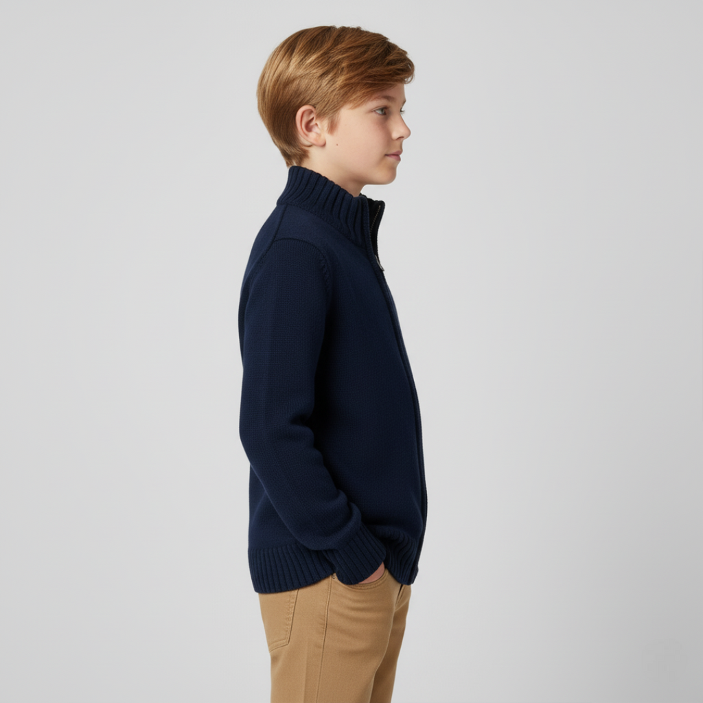 Boy Long Sleeve Full Zip Sweater