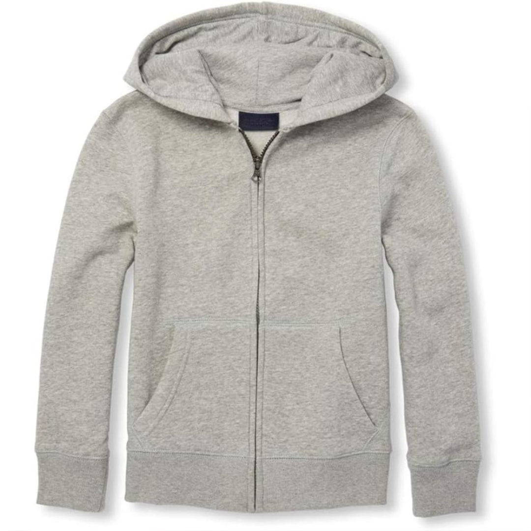 Long Sleeve Hooded Full Zip Front Sweatshirt
