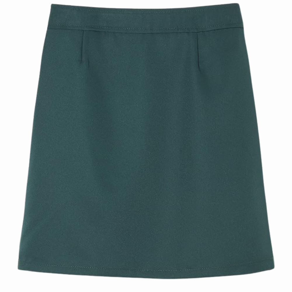 Girls Adjustable Waist Front Pleated Scooter Skirt With Built In Shorts