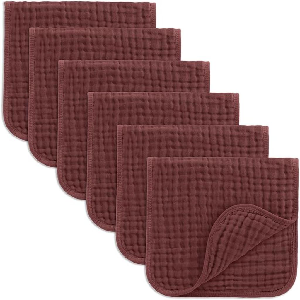 Newborn Baby Pack Of 6 Muslin Square Towels