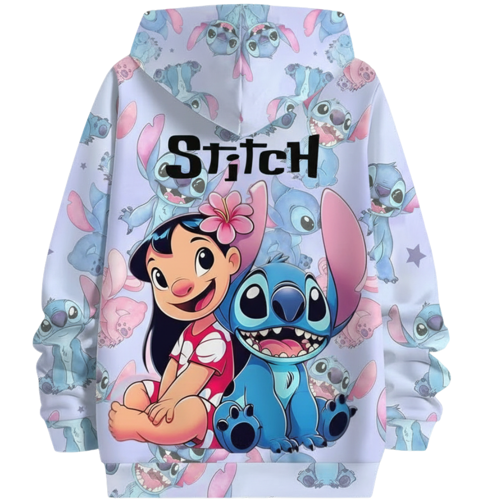 Girls 3D Cartoon Printed Hoodie