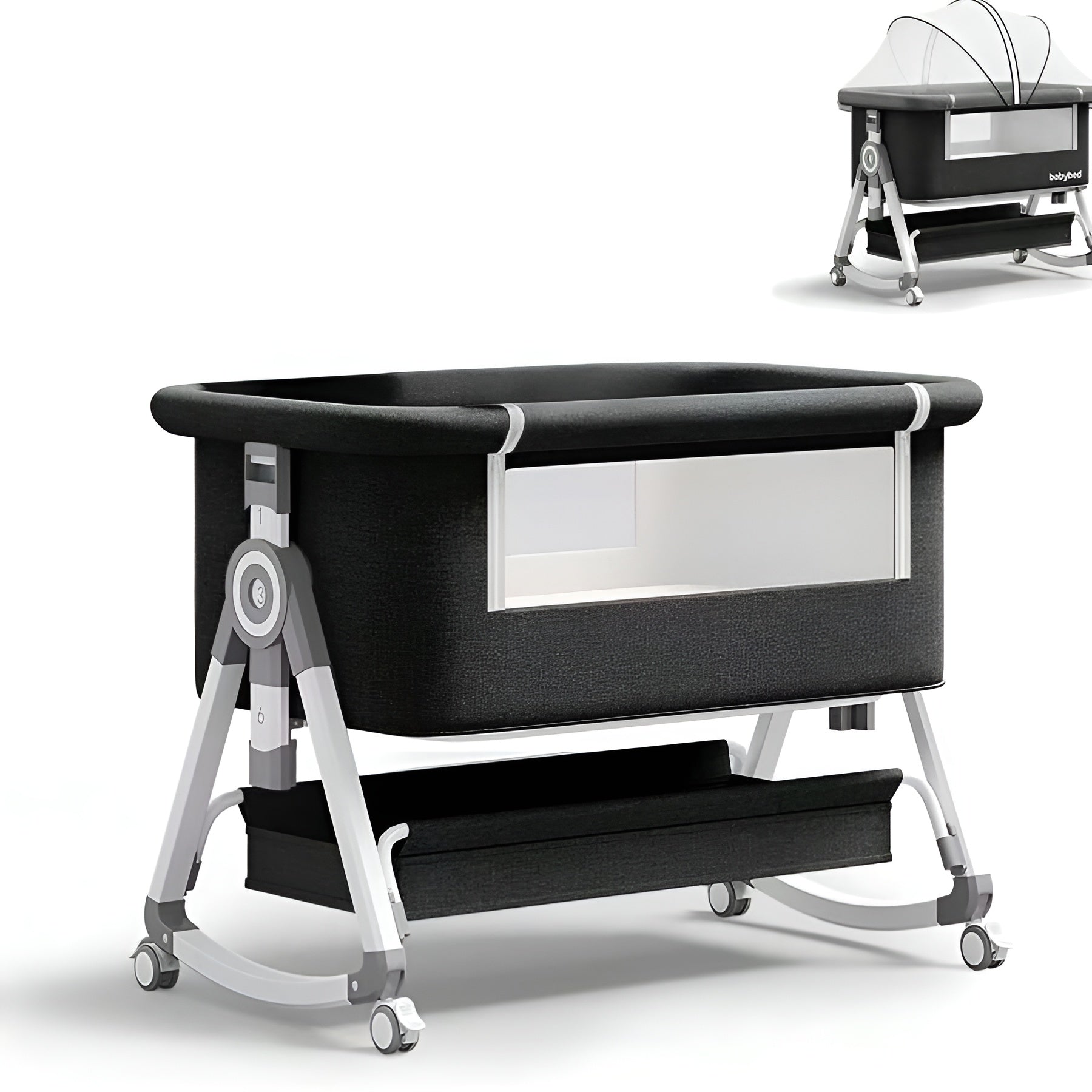 Newborn Portable Baby Bassinet And Bedside Sleeper With Rocking Mode