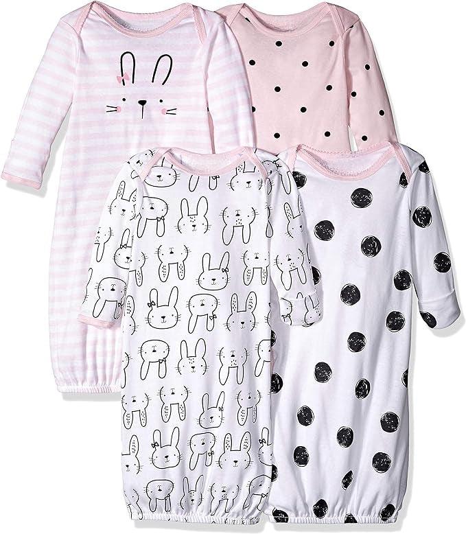 Pack Of 4 Sleeper Gowns For Baby With Cool Graphics