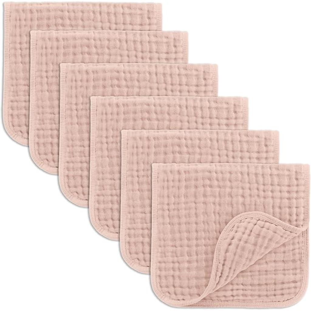 Newborn Baby Pack Of 6 Muslin Square Towels