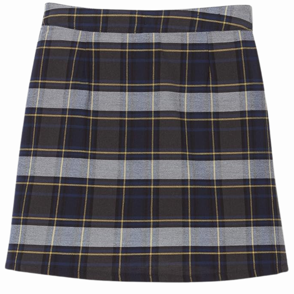 Girls Adjustable Waist Front Pleated Scooter Skirt With Built In Shorts