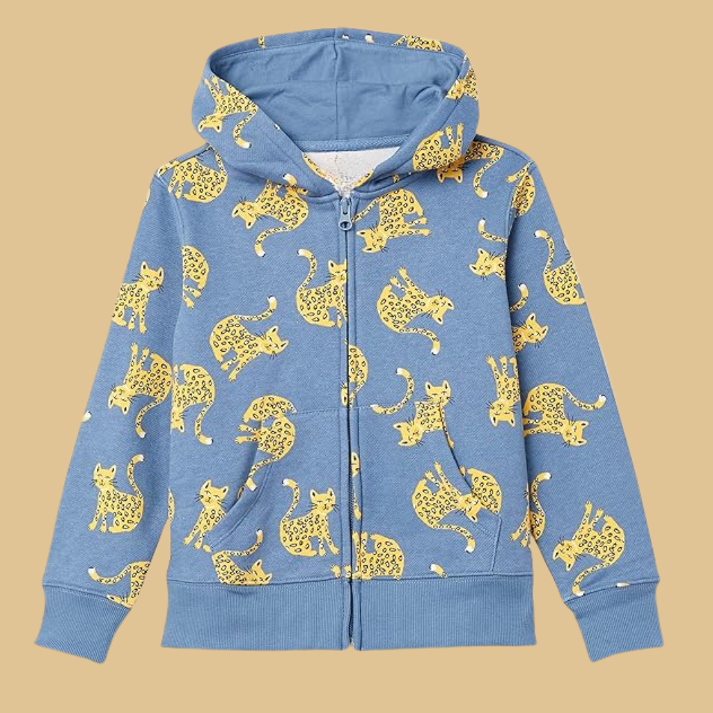 Girls And Toddlers Fleece Zip Up Hoodie Sweatshirt