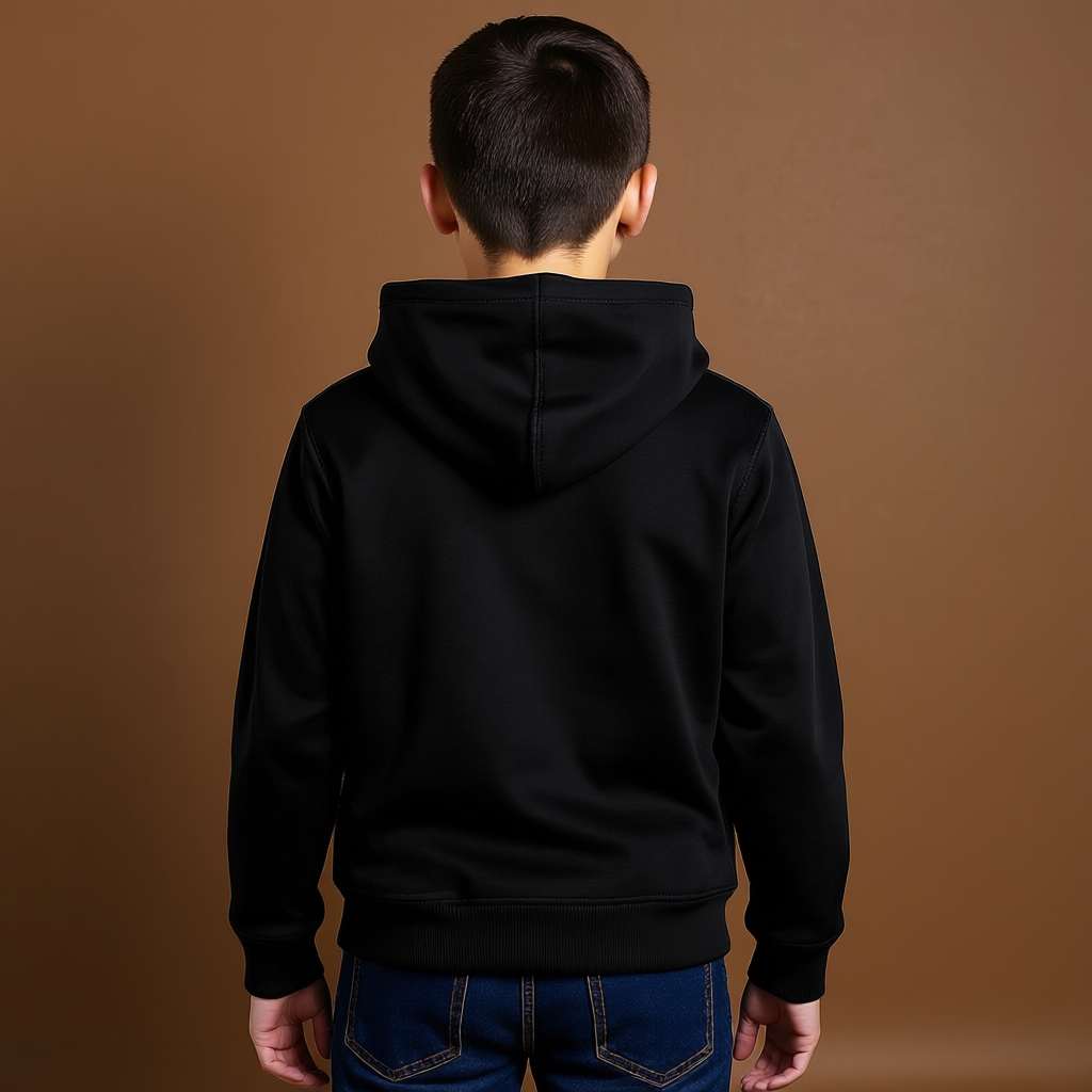 Kids Boys And Girls Soft Brushed Fleece Zip Up Hooded Sweatshirt